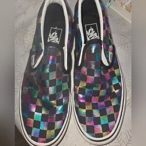 Vans Iridescent Checkered Slip-On Sneakers